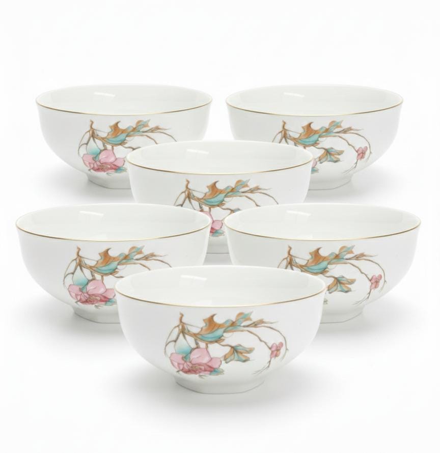 Angela Floral Charm 6 - Piece Ceramic Bowl Set – White (5.5 inch) - Al Kabayel Discount CentreAngela Floral Charm 6 - Piece Ceramic Bowl Set – White (5.5 inch)BowlsANGELAAl Kabayel Discount Centre