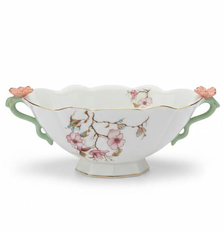 Angela Floral Deluxe Footed Ceramic Candy Bowl – White (26×11×10 cm) - Al Kabayel Discount CentreAngela Floral Deluxe Footed Ceramic Candy Bowl – White (26×11×10 cm)BowlsANGELAAl Kabayel Discount Centre