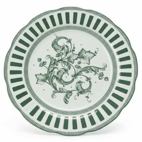 Angela Floral Garden Ceramic Dinner Plate – 26 cm (White with Green Floral Design) - Al Kabayel Discount CentreAngela Floral Garden Ceramic Dinner Plate – 26 cm (White with Green Floral Design)PlatesANGELAAl Kabayel Discount Centre