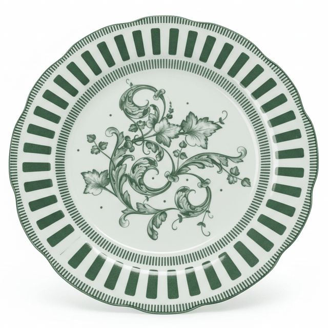 Angela Floral Garden Ceramic Dinner Plate – 26 cm (White with Green Floral Design) - Al Kabayel Discount CentreAngela Floral Garden Ceramic Dinner Plate – 26 cm (White with Green Floral Design)PlatesANGELAAl Kabayel Discount Centre