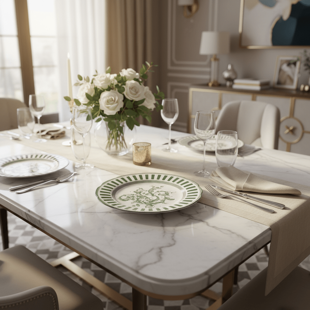 Angela Floral Garden Ceramic Dinner Plate – 26 cm (White with Green Floral Design) - Al Kabayel Discount CentreAngela Floral Garden Ceramic Dinner Plate – 26 cm (White with Green Floral Design)PlatesANGELAAl Kabayel Discount Centre