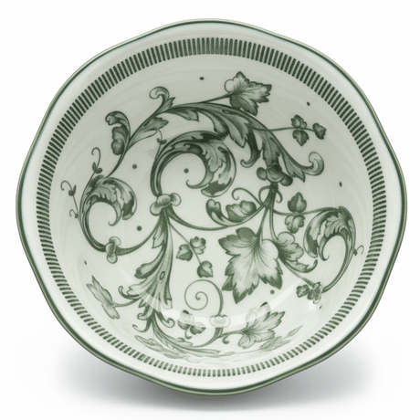 Angela Floral Garden Ceramic Serving Bowl – 13.5 cm (White with Green Floral Design) - Al Kabayel Discount CentreAngela Floral Garden Ceramic Serving Bowl – 13.5 cm (White with Green Floral Design)BowlsANGELAAl Kabayel Discount Centre