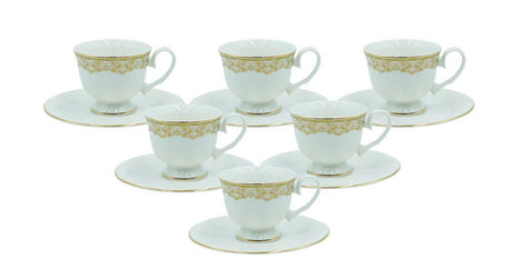 Angela MK - 407 Elegant Milk Cup & Saucer Set – 12 - Piece Premium Ceramic Collection - Al Kabayel Discount CentreAngela MK - 407 Elegant Milk Cup & Saucer Set – 12 - Piece Premium Ceramic CollectionTea SetsANGELAAl Kabayel Discount Centre