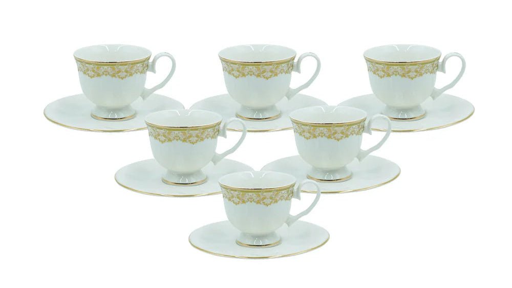 Angela MK - 408 Signature Turkish Coffee Cup & Saucer Set – 12 - Piece Premium Ceramic Edition - Al Kabayel Discount CentreAngela MK - 408 Signature Turkish Coffee Cup & Saucer Set – 12 - Piece Premium Ceramic EditionTea SetsANGELAAl Kabayel Discount Centre