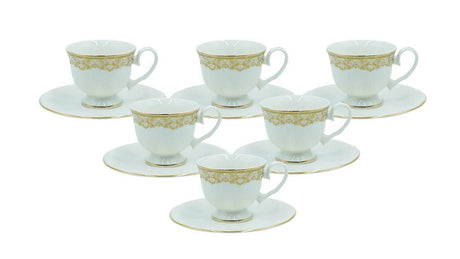 Angela MK - 408 Signature Turkish Coffee Cup & Saucer Set – 12 - Piece Premium Ceramic Edition - Al Kabayel Discount CentreAngela MK - 408 Signature Turkish Coffee Cup & Saucer Set – 12 - Piece Premium Ceramic EditionTea SetsANGELAAl Kabayel Discount Centre