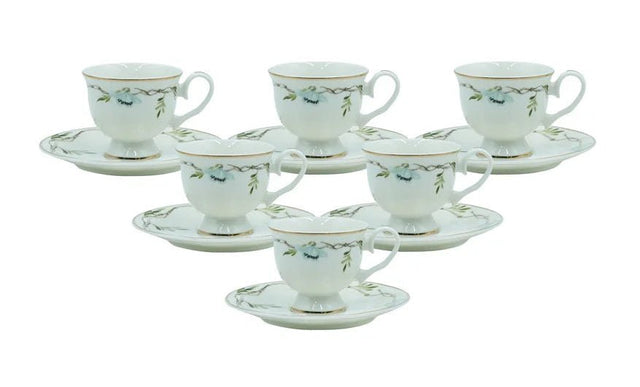 Angela MK - 414 Luxury Turkish Coffee Cup & Saucer Set – 12 - Piece Elegant Ceramic Collection - Al Kabayel Discount CentreAngela MK - 414 Luxury Turkish Coffee Cup & Saucer Set – 12 - Piece Elegant Ceramic CollectionTea SetsANGELAAl Kabayel Discount Centre