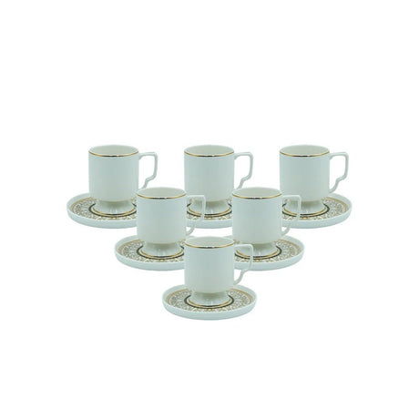 Angela MK - 417 Premium Turkish Coffee Cup & Saucer Set – Complete 12 - Piece Ceramic Collection - Al Kabayel Discount CentreAngela MK - 417 Premium Turkish Coffee Cup & Saucer Set – Complete 12 - Piece Ceramic CollectionTea SetsANGELAAl Kabayel Discount Centre