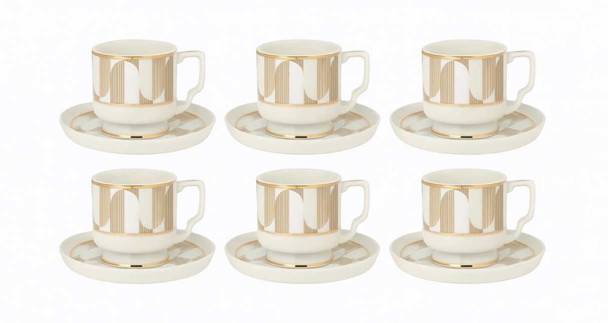 Angela MK - 429 Turkish Coffee Cup & Saucer Set – Stylish 6 - Piece Matching Ceramic Set - Al Kabayel Discount CentreAngela MK - 429 Turkish Coffee Cup & Saucer Set – Stylish 6 - Piece Matching Ceramic SetTea SetsANGELAAl Kabayel Discount Centre
