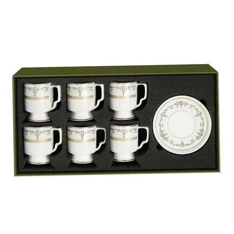 Angela MK - 431 Classic Milk Cup & Saucer Set – Refined 6 - Piece Ceramic Serving Collection - Al Kabayel Discount CentreAngela MK - 431 Classic Milk Cup & Saucer Set – Refined 6 - Piece Ceramic Serving CollectionTea SetsANGELAAl Kabayel Discount Centre