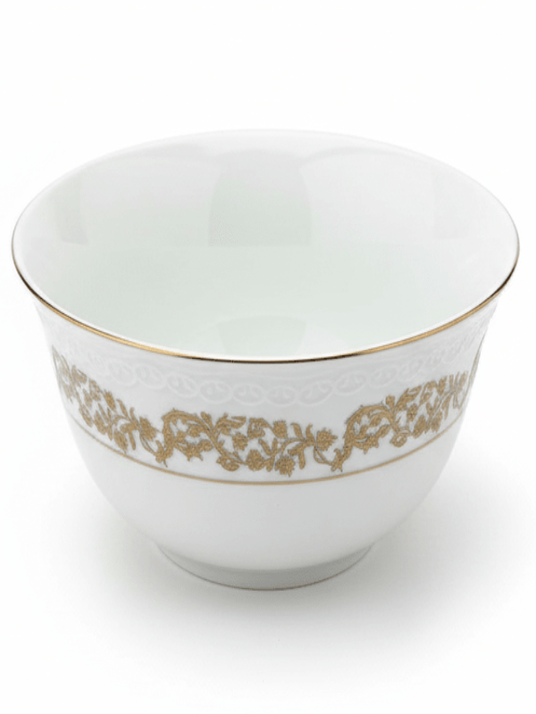 Angela Porcelain Bowl 11 cm – White with Gold Floral Border Design, Premium Porcelain Bowl - Al Kabayel Discount CentreAngela Porcelain Bowl 11 cm – White with Gold Floral Border Design, Premium Porcelain BowlBowlsANGELAAl Kabayel Discount Centre