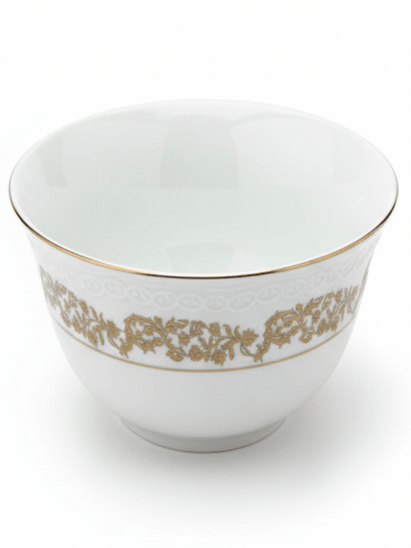 Angela Porcelain Bowl 11 cm – White with Gold Floral Border Design, Premium Porcelain Bowl - Al Kabayel Discount CentreAngela Porcelain Bowl 11 cm – White with Gold Floral Border Design, Premium Porcelain BowlBowlsANGELAAl Kabayel Discount Centre