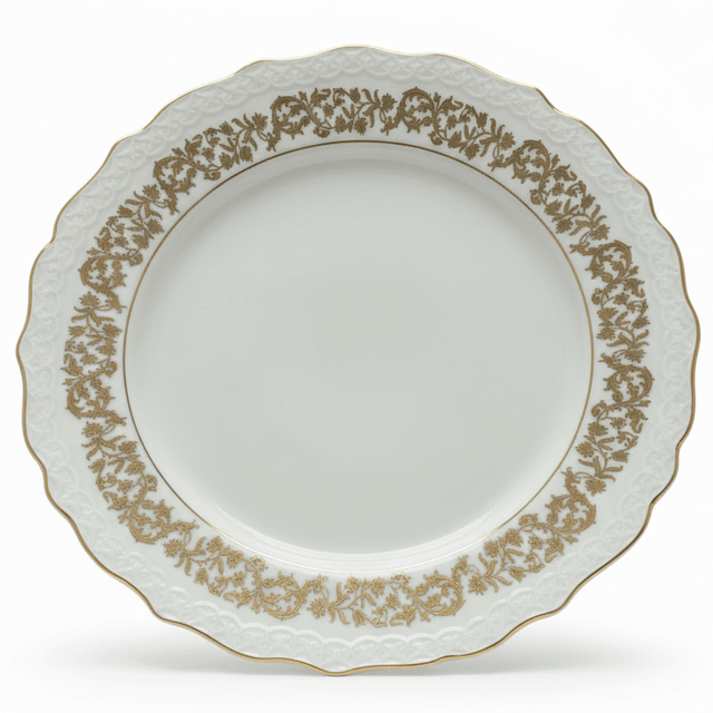 Angela Porcelain Side Plate 19 cm – White with Gold Floral Border Design, Premium Porcelain - Al Kabayel Discount CentreAngela Porcelain Side Plate 19 cm – White with Gold Floral Border Design, Premium PorcelainPlatesANGELAAl Kabayel Discount Centre