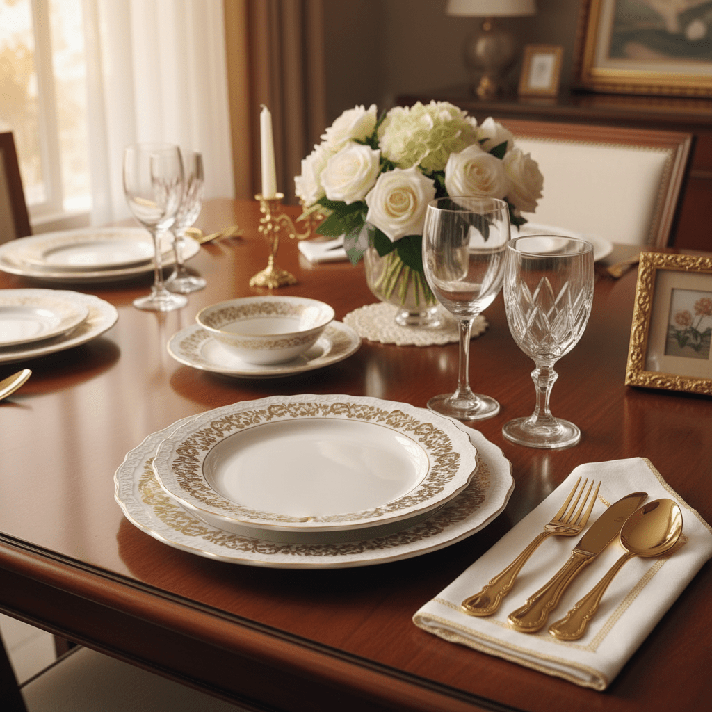 Angela Porcelain Side Plate 19 cm – White with Gold Floral Border Design, Premium Porcelain - Al Kabayel Discount CentreAngela Porcelain Side Plate 19 cm – White with Gold Floral Border Design, Premium PorcelainPlatesANGELAAl Kabayel Discount Centre