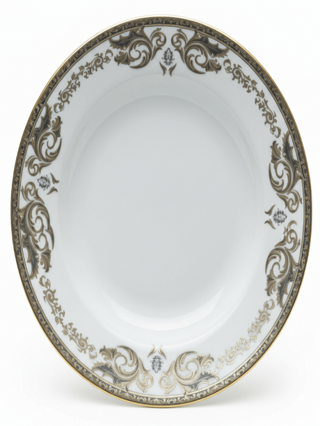 Angela Porcelain Soup Plate 20 cm – White with Elegant Gold Flower Pattern, Porcelain Deep Plate - Al Kabayel Discount CentreAngela Porcelain Soup Plate 20 cm – White with Elegant Gold Flower Pattern, Porcelain Deep PlatePlatesANGELAAl Kabayel Discount Centre