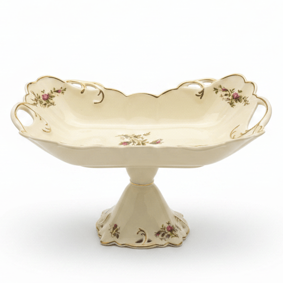 Angela Premium Footed Cream Ceramic Fruit Serving Bowl with Floral Design 28×13 cm Elegant Centerpiece - Al Kabayel Discount CentreAngela Premium Footed Cream Ceramic Fruit Serving Bowl with Floral Design 28×13 cm Elegant CenterpieceBowlsANGELAAl Kabayel Discount Centre