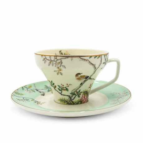 Angela RM-464 Milk Tea Cup & Saucer Set – 12 Pieces – Green Bird & Floral Design - Al Kabayel Discount CentreAngela RM-464 Milk Tea Cup & Saucer Set – 12 Pieces – Green Bird & Floral DesignTea SetsANGELAAl Kabayel Discount Centre