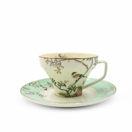 Angela RM-465 Turkish Coffee Cup & Saucer Set – 12 Pieces – Green Bird & Floral Design - Al Kabayel Discount CentreAngela RM-465 Turkish Coffee Cup & Saucer Set – 12 Pieces – Green Bird & Floral DesignTea SetsANGELAAl Kabayel Discount Centre