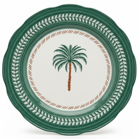 Angela Tropical Coconut Ceramic Dinner Plate – 26 cm (White & Green) - Al Kabayel Discount CentreAngela Tropical Coconut Ceramic Dinner Plate – 26 cm (White & Green)PlatesANGELAAl Kabayel Discount Centre