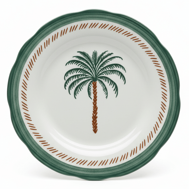 Angela Tropical Coconut Ceramic Plate – 16 cm (White & Green) - Al Kabayel Discount CentreAngela Tropical Coconut Ceramic Plate – 16 cm (White & Green)PlatesANGELAAl Kabayel Discount Centre