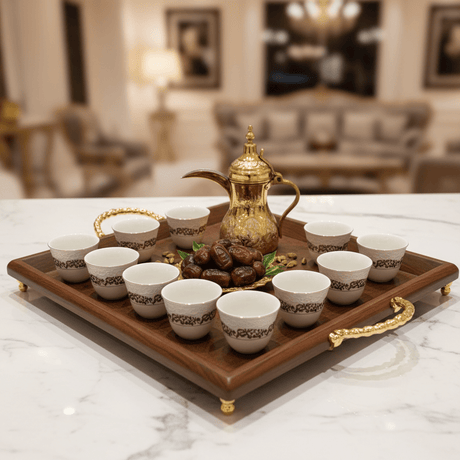 Angela White Ceramic Arabic Cawa Coffee Cups Set of 12 Gold Rim Floral Design Elegant Gahwa Finjan 80 ml - Al Kabayel Discount CentreAngela White Ceramic Arabic Cawa Coffee Cups Set of 12 Gold Rim Floral Design Elegant Gahwa Finjan 80 mlTea CupsANGELAAl Kabayel Discount Centre