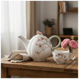 Angela White & Mint Green Ceramic Teapot - 800ml - Al Kabayel Discount CentreAngela White & Mint Green Ceramic Teapot - 800mlTea/Coffee PotsANGELAAl Kabayel Discount Centre