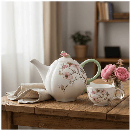Angela White & Mint Green Ceramic Teapot - 800ml - Al Kabayel Discount CentreAngela White & Mint Green Ceramic Teapot - 800mlTea/Coffee PotsANGELAAl Kabayel Discount Centre