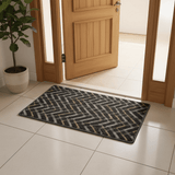 Anti-Slip Rectangle Door Mat 62×38 cm | Chevron Zigzag Pattern | Charcoal, Olive & Silver | Indoor & Outdoor Entrance Rug for Home, Kitchen & Villa - Al Kabayel Discount CentreAnti-Slip Rectangle Door Mat 62×38 cm | Chevron Zigzag Pattern | Charcoal, Olive & Silver | Indoor & Outdoor Entrance Rug for Home, Kitchen & VillaDoormatsAKDCAl Kabayel Discount Centre