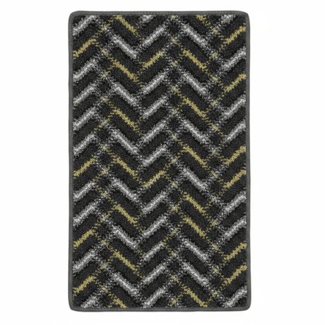 Anti-Slip Rectangle Door Mat 62×38 cm | Chevron Zigzag Pattern | Charcoal, Olive & Silver | Indoor & Outdoor Entrance Rug for Home, Kitchen & Villa - Al Kabayel Discount CentreAnti-Slip Rectangle Door Mat 62×38 cm | Chevron Zigzag Pattern | Charcoal, Olive & Silver | Indoor & Outdoor Entrance Rug for Home, Kitchen & VillaDoormatsAKDCAl Kabayel Discount Centre