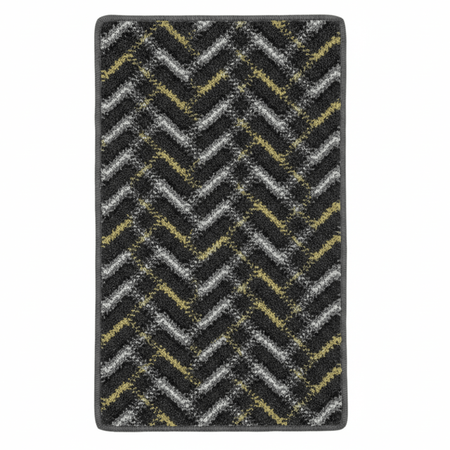 Anti-Slip Rectangle Door Mat 62×38 cm | Chevron Zigzag Pattern | Charcoal, Olive & Silver | Indoor & Outdoor Entrance Rug for Home, Kitchen & Villa - Al Kabayel Discount CentreAnti-Slip Rectangle Door Mat 62×38 cm | Chevron Zigzag Pattern | Charcoal, Olive & Silver | Indoor & Outdoor Entrance Rug for Home, Kitchen & VillaDoormatsAKDCAl Kabayel Discount Centre