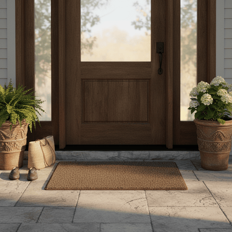 Anti-Slip Rectangle Door Mat | Soft Speckled Pile | Durable Entrance Rug for Home, Kitchen & Hallway | 68 × 44 cm | Brown Beige - Al Kabayel Discount CentreAnti-Slip Rectangle Door Mat | Soft Speckled Pile | Durable Entrance Rug for Home, Kitchen & Hallway | 68 × 44 cm | Brown BeigeDoormatsAKDCAl Kabayel Discount Centre