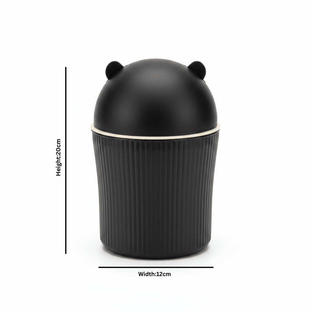 Apex Matte Black & Cream Bear Ear Mini Table Bin - 20×12cm - Al Kabayel Discount CentreApex Matte Black & Cream Bear Ear Mini Table Bin - 20×12cmDesk Accessories & OrganizersAPEXAl Kabayel Discount Centre