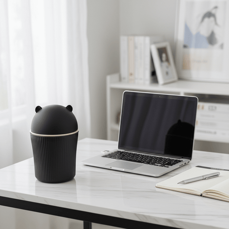 Apex Matte Black & Cream Bear Ear Mini Table Bin - 20×12cm - Al Kabayel Discount CentreApex Matte Black & Cream Bear Ear Mini Table Bin - 20×12cmDesk Accessories & OrganizersAPEXAl Kabayel Discount Centre