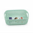 Apex Plastic Net Basket Rattan-Style Weave with Handles 20×14 cm - Brown / Light Green / Dusty Blue - Al Kabayel Discount CentreApex Plastic Net Basket Rattan-Style Weave with Handles 20×14 cm - Brown / Light Green / Dusty BlueOrganizers & AccessoriesAPEXAl Kabayel Discount Centre