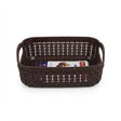 Apex Plastic Net Basket Rattan-Style Weave with Handles 20×14 cm - Brown / Light Green / Dusty Blue - Al Kabayel Discount CentreApex Plastic Net Basket Rattan-Style Weave with Handles 20×14 cm - Brown / Light Green / Dusty BlueOrganizers & AccessoriesAPEXAl Kabayel Discount Centre