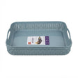 Apex Plastic Net Basket Rattan-Style Weave with Handles - 34×26 cm - Dusty Blue / Grey - Al Kabayel Discount CentreApex Plastic Net Basket Rattan-Style Weave with Handles - 34×26 cm - Dusty Blue / GreyOrganizers & AccessoriesAPEXAl Kabayel Discount Centre