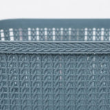 Apex Plastic Rattan-Style Net Basket - 24×17 cm - Brown / Dusty Blue - Al Kabayel Discount CentreApex Plastic Rattan-Style Net Basket - 24×17 cm - Brown / Dusty BlueOrganizers & AccessoriesAPEXAl Kabayel Discount Centre