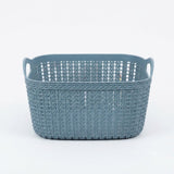Apex Plastic Rattan-Style Net Basket - 24×17 cm - Brown / Dusty Blue - Al Kabayel Discount CentreApex Plastic Rattan-Style Net Basket - 24×17 cm - Brown / Dusty BlueOrganizers & AccessoriesAPEXAl Kabayel Discount Centre