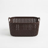 Apex Plastic Rattan-Style Net Basket - 24×17 cm - Brown / Dusty Blue - Al Kabayel Discount CentreApex Plastic Rattan-Style Net Basket - 24×17 cm - Brown / Dusty BlueOrganizers & AccessoriesAPEXAl Kabayel Discount Centre