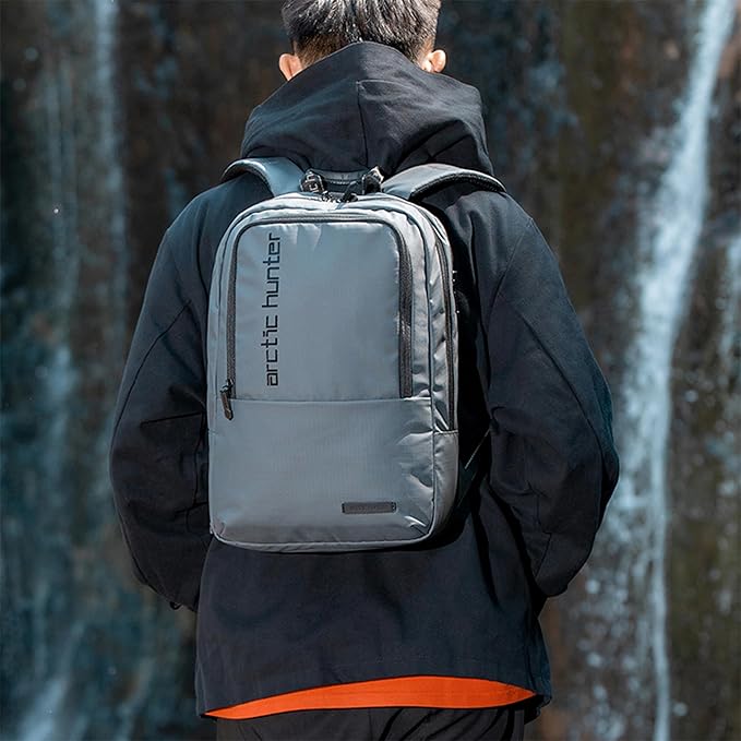 Arctic Hunter Water Repellent Laptop Backpack 29cm*18cm*43cm Polyester Travel Shoulder bag for Men and Women, Grey - B00529 - Al Kabayel Discount CentreArctic Hunter Water Repellent Laptop Backpack 29cm*18cm*43cm Polyester Travel Shoulder bag for Men and Women, Grey - B00529BackpacksARCTIC HUNTERAl Kabayel Discount Centre