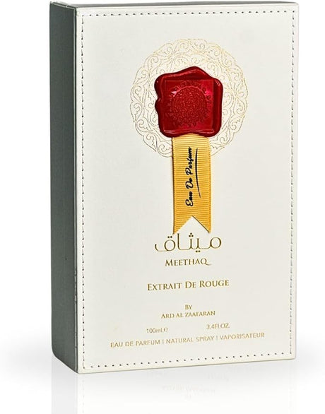 Ard Al Zaafaran Meethaq Extrait De Rouge Perfumes - 100ML - Al Kabayel Discount CentreArd Al Zaafaran Meethaq Extrait De Rouge Perfumes - 100MLPerfumesARD AL ZAAFARANAl Kabayel Discount Centre