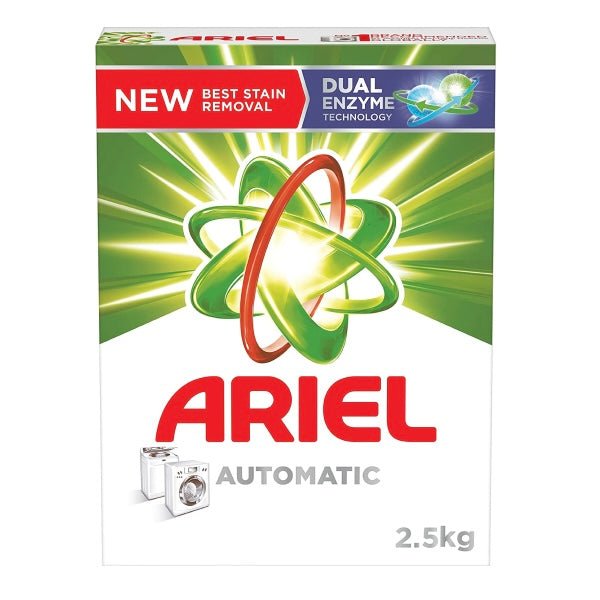 Ariel Automatic Concentrated Laundry Powder Detergent, 2.5 kg - Al Kabayel Discount CentreAriel Automatic Concentrated Laundry Powder Detergent, 2.5 kgHousehold CleaningARIELAl Kabayel Discount Centre