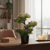 Artificial Bonsai Tree with Purple Blooms — 35cm | Black Vase | Premium Home Décor - Al Kabayel Discount CentreArtificial Bonsai Tree with Purple Blooms — 35cm | Black Vase | Premium Home DécorArtificial FloraAKDCAl Kabayel Discount Centre