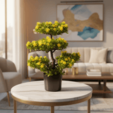 Artificial Bonsai Tree with Yellow Blooms | 35cm | Black Vase | Premium Faux Plant Décor - Al Kabayel Discount CentreArtificial Bonsai Tree with Yellow Blooms | 35cm | Black Vase | Premium Faux Plant DécorArtificial FloraAKDCAl Kabayel Discount Centre