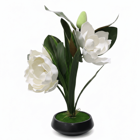 Artificial Flower Plant with Black Ceramic Pot - 40×14cm - Yellow / Red / White / Pink - Al Kabayel Discount CentreArtificial Flower Plant with Black Ceramic Pot - 40×14cm - Yellow / Red / White / PinkArtificial FloraAKDCAl Kabayel Discount Centre