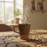 Artisan Ridged Ceramic Mug — Glossy Brown | 300ml - Al Kabayel Discount CentreArtisan Ridged Ceramic Mug — Glossy Brown | 300mlMugsAKDCAl Kabayel Discount Centre