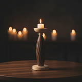 Artisan Two - Tone Candle Holder | Brown Plastic & Natural Wood | 26cm - Al Kabayel Discount CentreArtisan Two - Tone Candle Holder | Brown Plastic & Natural Wood | 26cmHome Décor AccentsAKDCAl Kabayel Discount Centre