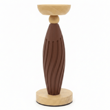Artisan Two - Tone Candle Holder | Brown Plastic & Natural Wood | 26cm - Al Kabayel Discount CentreArtisan Two - Tone Candle Holder | Brown Plastic & Natural Wood | 26cmHome Décor AccentsAKDCAl Kabayel Discount Centre