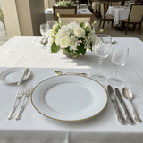 Ascot White Porcelain Dinner Plate with Gold Beaded Rim — 10 Inch - Al Kabayel Discount CentreAscot White Porcelain Dinner Plate with Gold Beaded Rim — 10 InchPlatesASCOTAl Kabayel Discount Centre