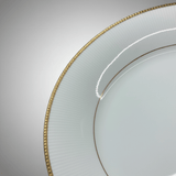 Ascot White Porcelain Dinner Plate with Gold Beaded Rim — 10 Inch - Al Kabayel Discount CentreAscot White Porcelain Dinner Plate with Gold Beaded Rim — 10 InchPlatesASCOTAl Kabayel Discount Centre