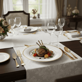 Ascot White Porcelain Meat Plate with Golden Rim — 7.5 Inch - Al Kabayel Discount CentreAscot White Porcelain Meat Plate with Golden Rim — 7.5 InchPlatesASCOTAl Kabayel Discount Centre